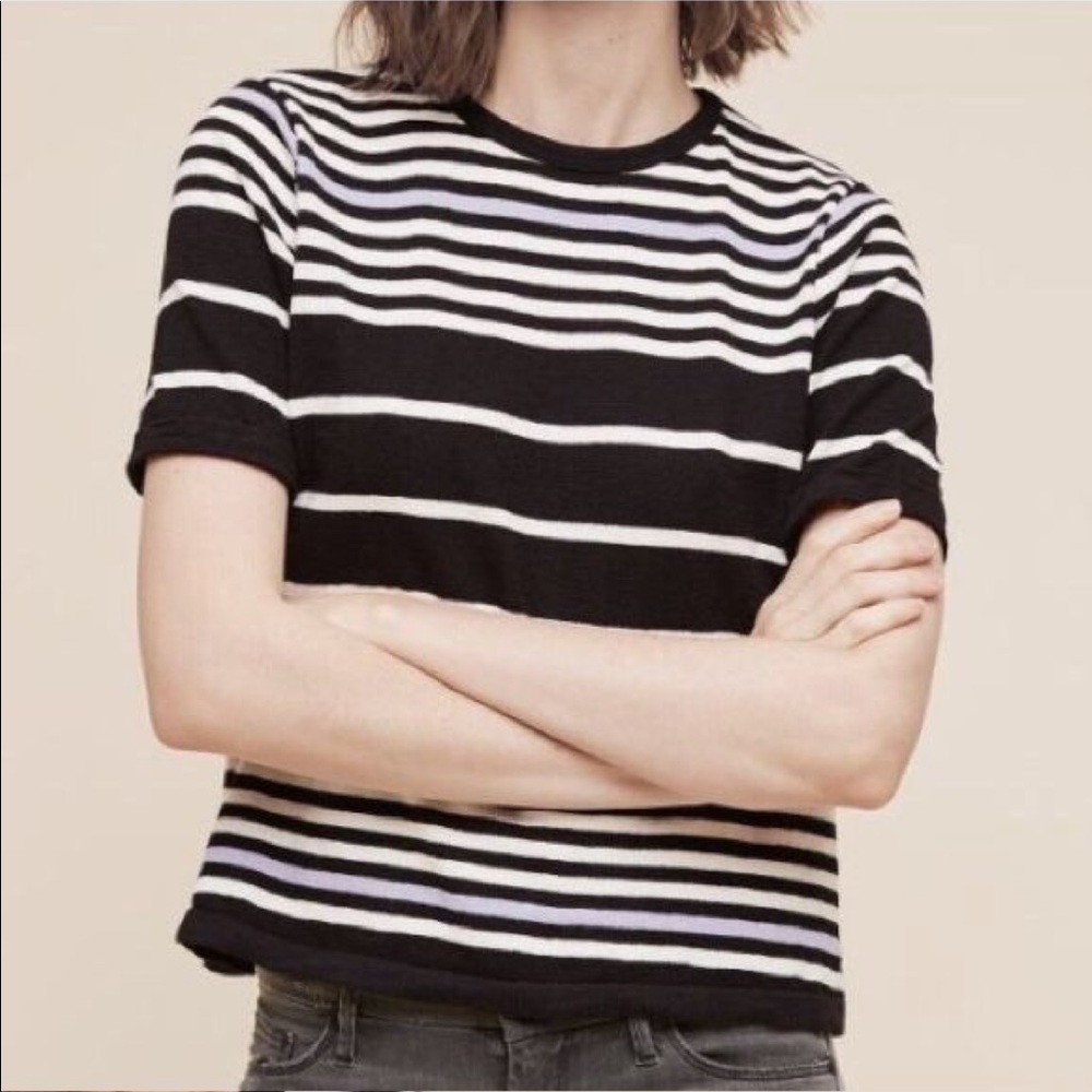•Anthropologie• Postmark Striped Crop Top
